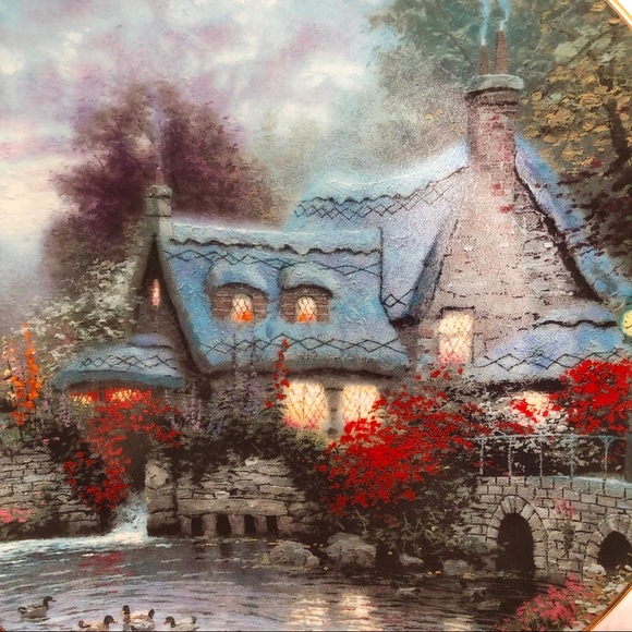 Thomas Kinkade’s “Olde Thomashire Mill” Plate - Picture 2 of 6